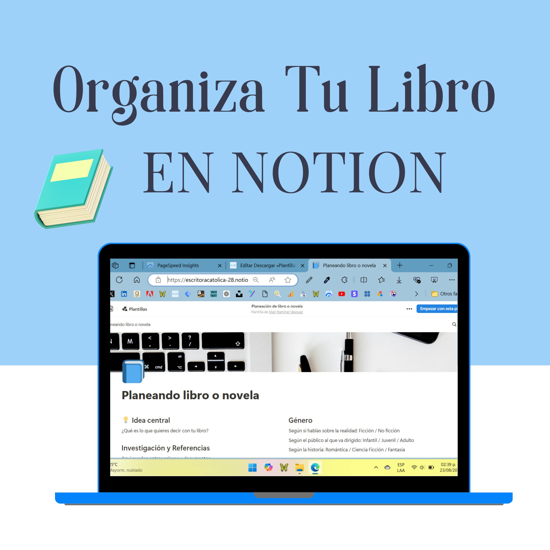 Plantilla Notion Libro o Novela