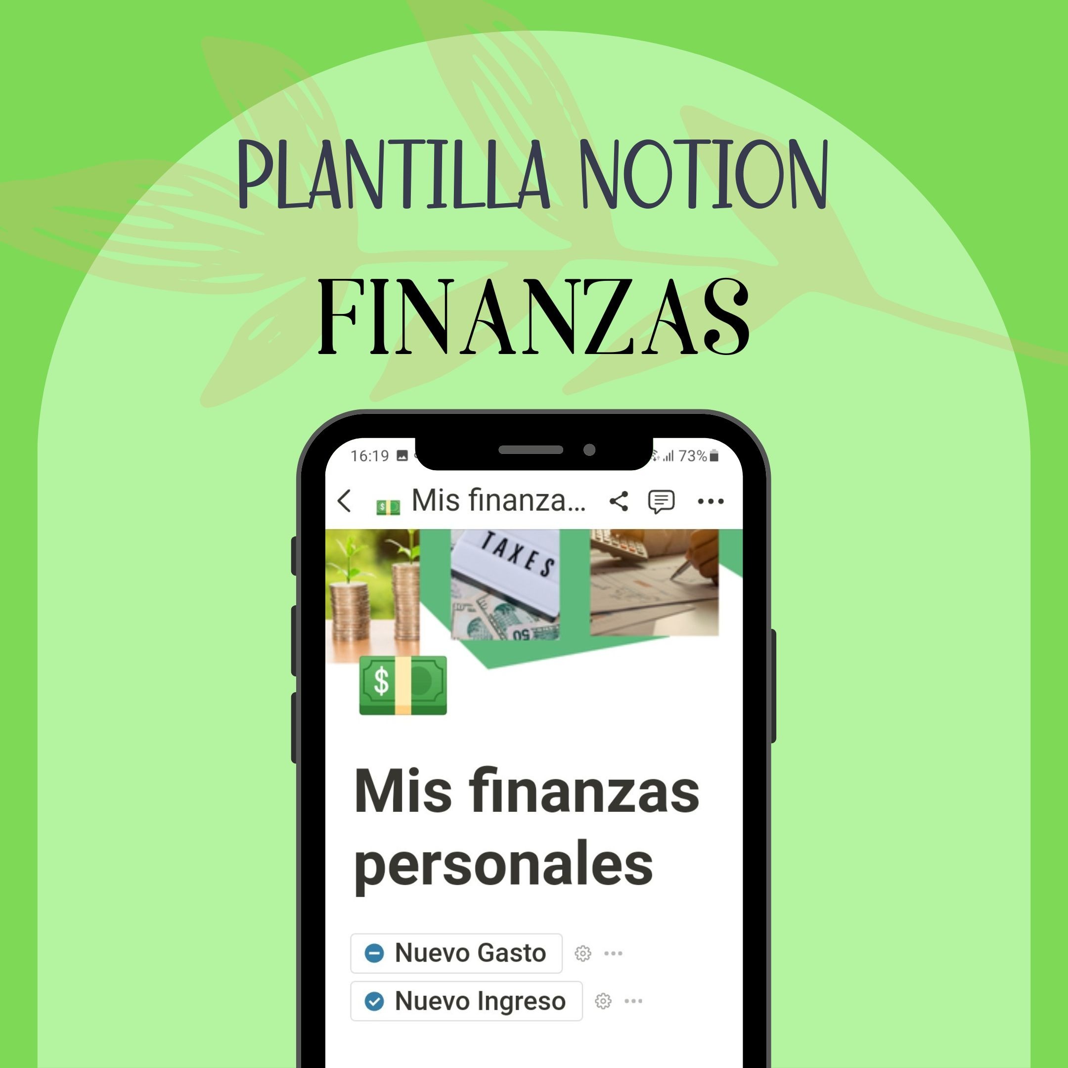 Plantilla notion de finanzas